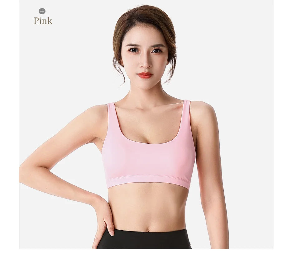 Push Up Sports Bra – Wirefree Padded Crisscross Crop Top for Gym & Yoga 💪✨