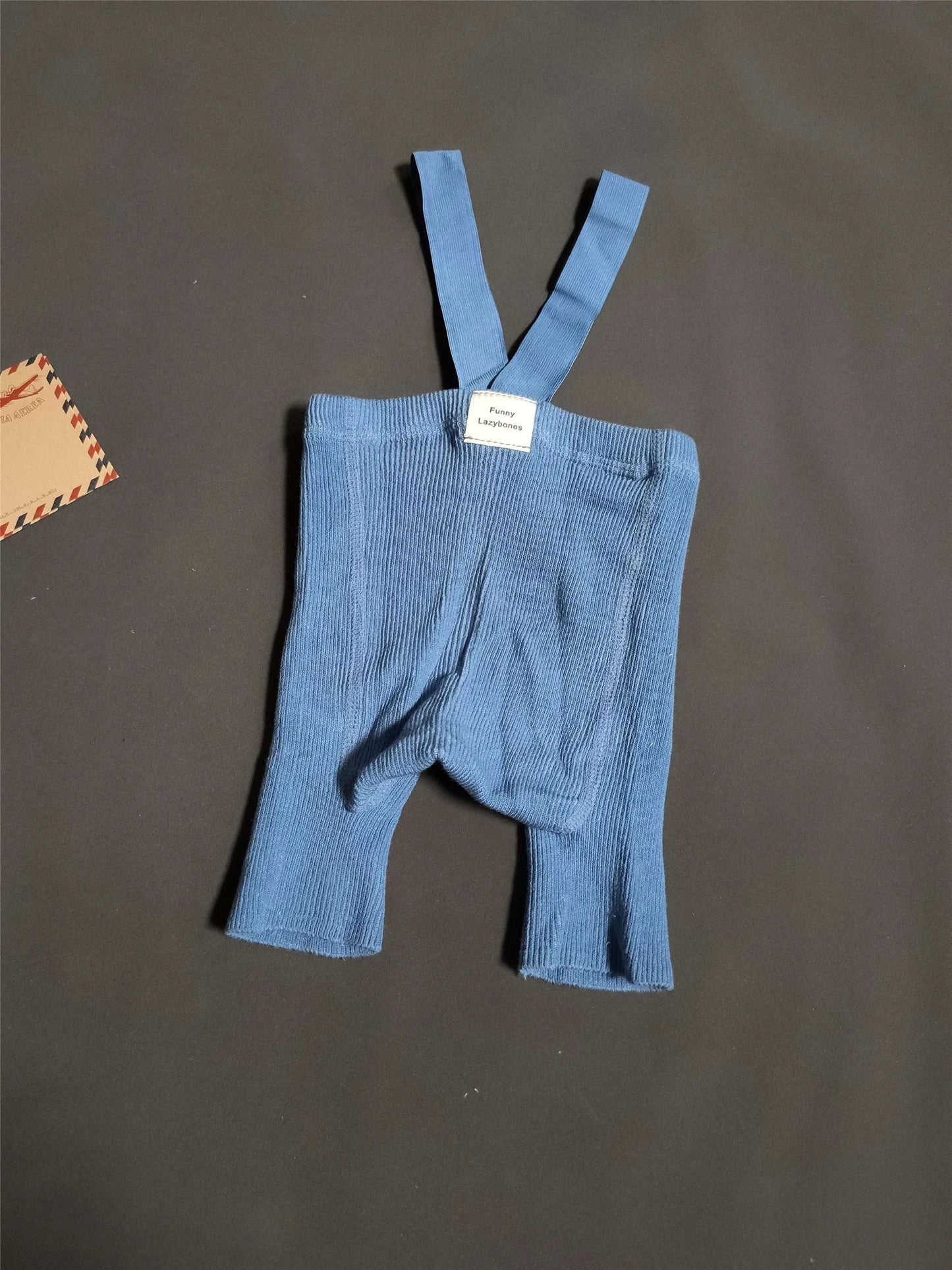 Shop All I Want blue / 3T L Shop All I Want 👶 Baby Suspender Shorts – High Waist, Spanish Style, Tight-Fitting, Trendy Leggings for Cute Outfits 🌟