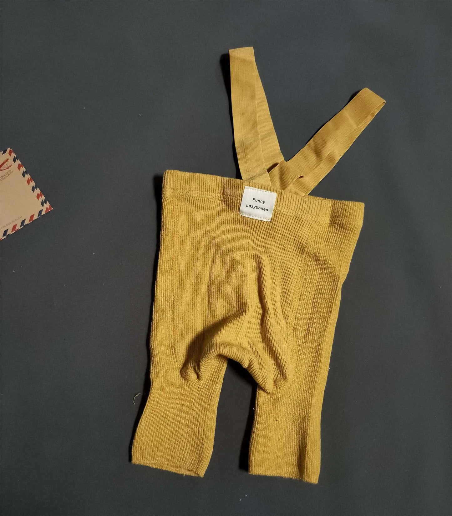 Shop All I Want yellow / 24M L Shop All I Want 👶 Baby Suspender Shorts – High Waist, Spanish Style, Tight-Fitting, Trendy Leggings for Cute Outfits 🌟