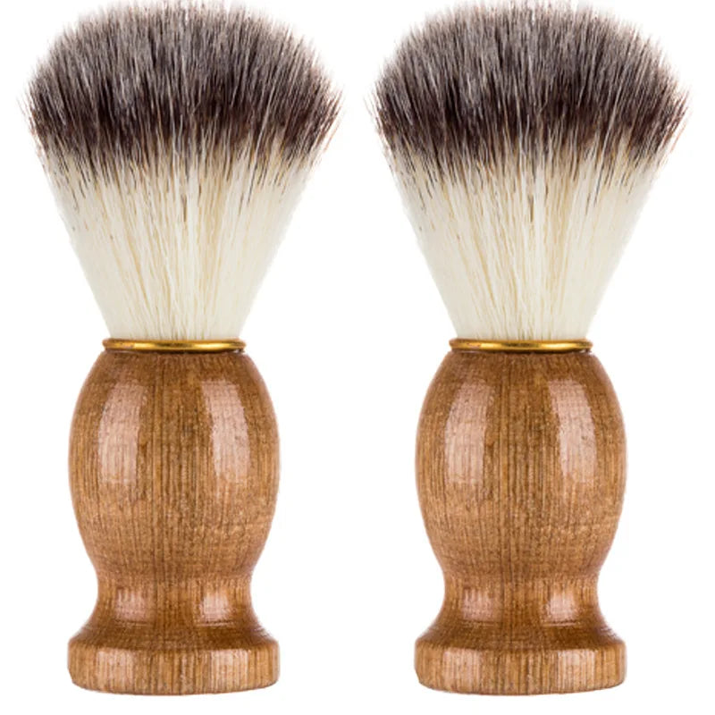 Natural Badger Hair Shaving Brush – Wooden Handle Razor Brush for Men’s Facial and Beard Care 🪒🌿