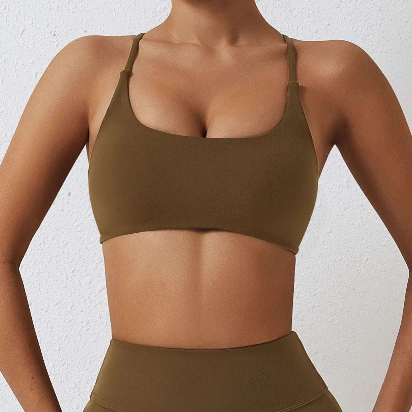 Shop All I Want Brown / S SHOP ALL I WANT Comfortable & Sexy Yoga Bra 🧘‍♀️💪 #FitnessStyle