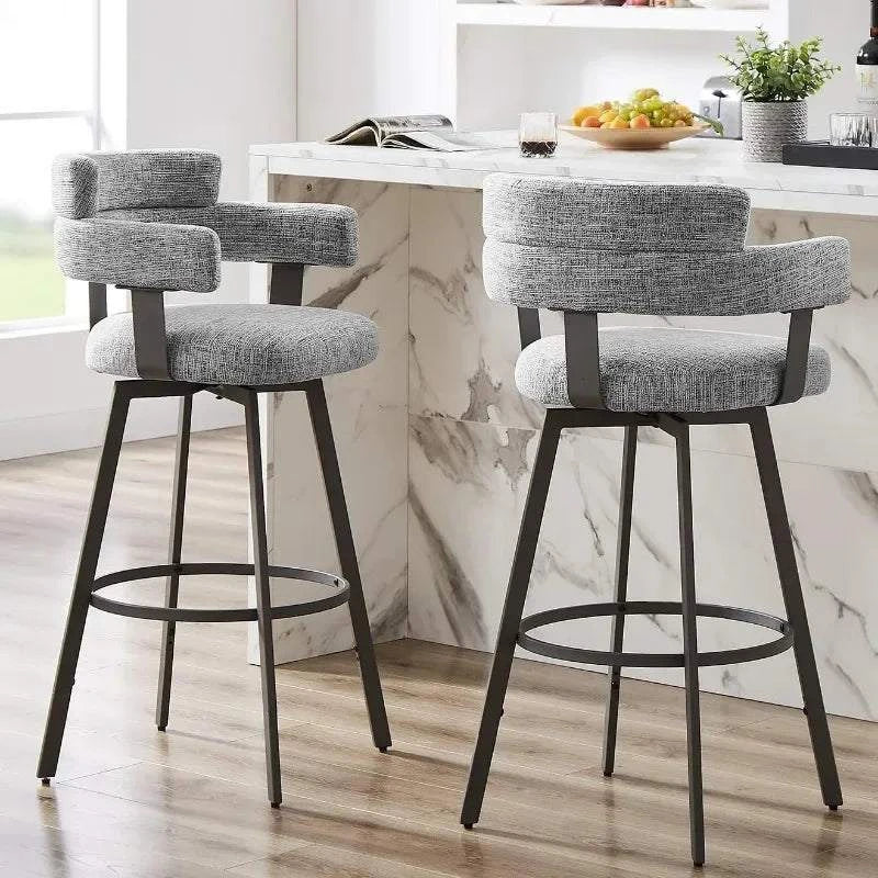 Counter Height Bar Stools with Full Back - Swivel Chairs Set of 2 in GEnhance your bar or kitchen area with these stylish Counter Height Bar Stools. Featuring a full back for added comfort and support, these swivel stools are perfect fShop All I WantShop All I WantFull Back - Swivel Chairs Set