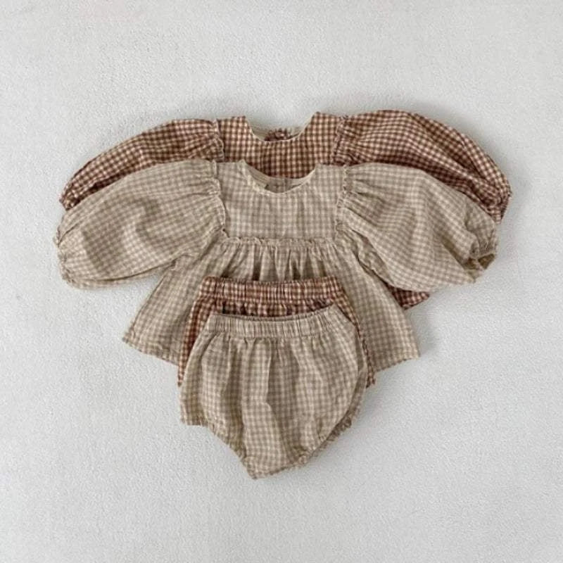 🧸 Comfy & Cute: Baby Outfits for Every Occasion!Comfy & Cute Baby Outfits Keep your baby girl stylish and comfortable with this adorable Summer Plaid Blouse and Shorts Set. Made from 100% cotton, it's perfect for warm weather and availableShop All I Want