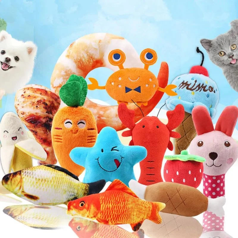 Shop All I Want Shop All I Want SqueakJoy Pet Plush Toy 🍎🐾