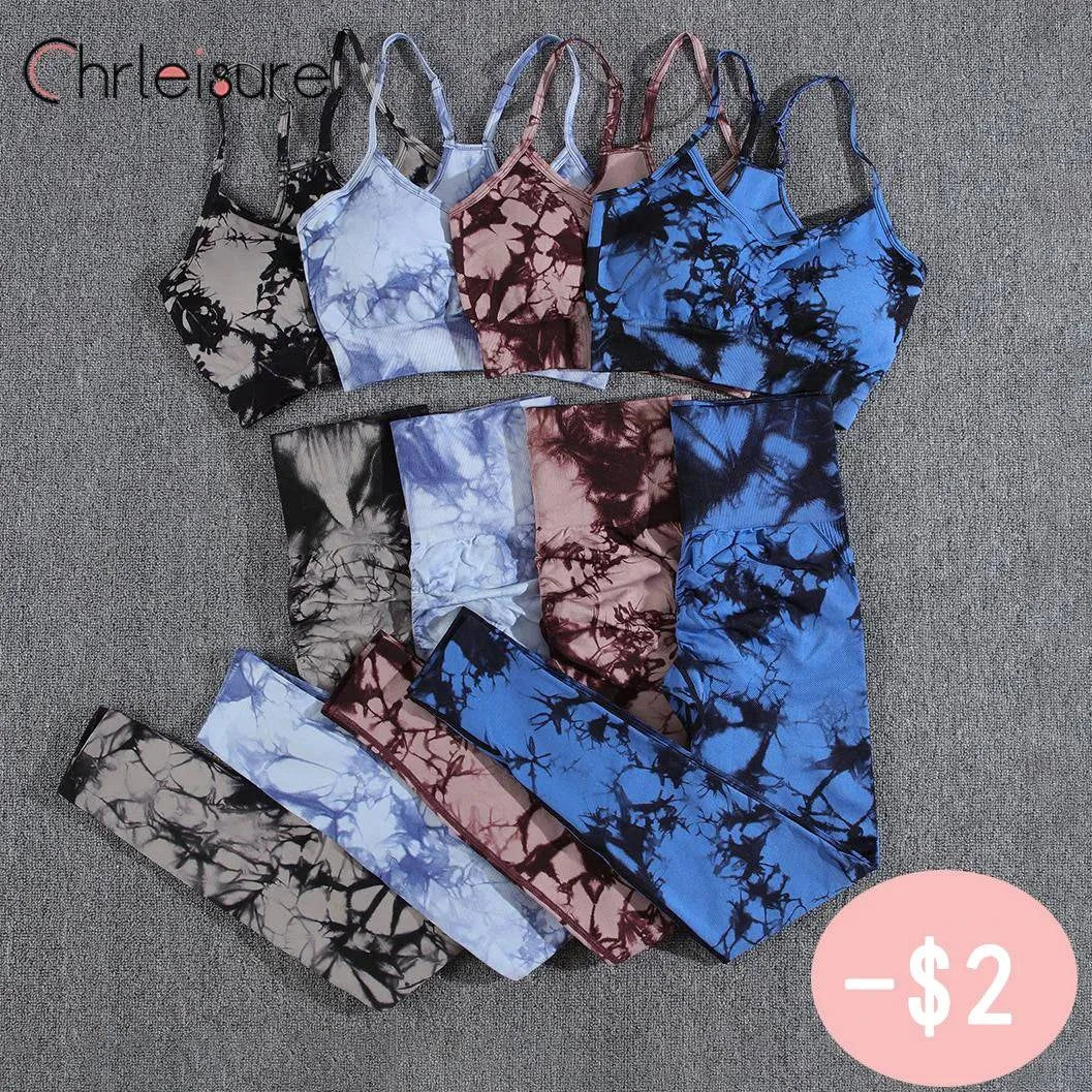 Shop All I Want Shop All I Want Tie-Dye Yoga Set 🌈💪 #FitnessFashion