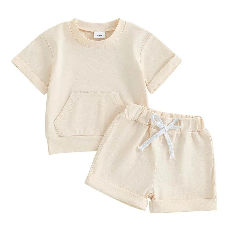 Shop All I Want Beige / 3T Shop All I Want 🌿 Breezy & Stylish: 2-Piece Set for Toddler Boys!