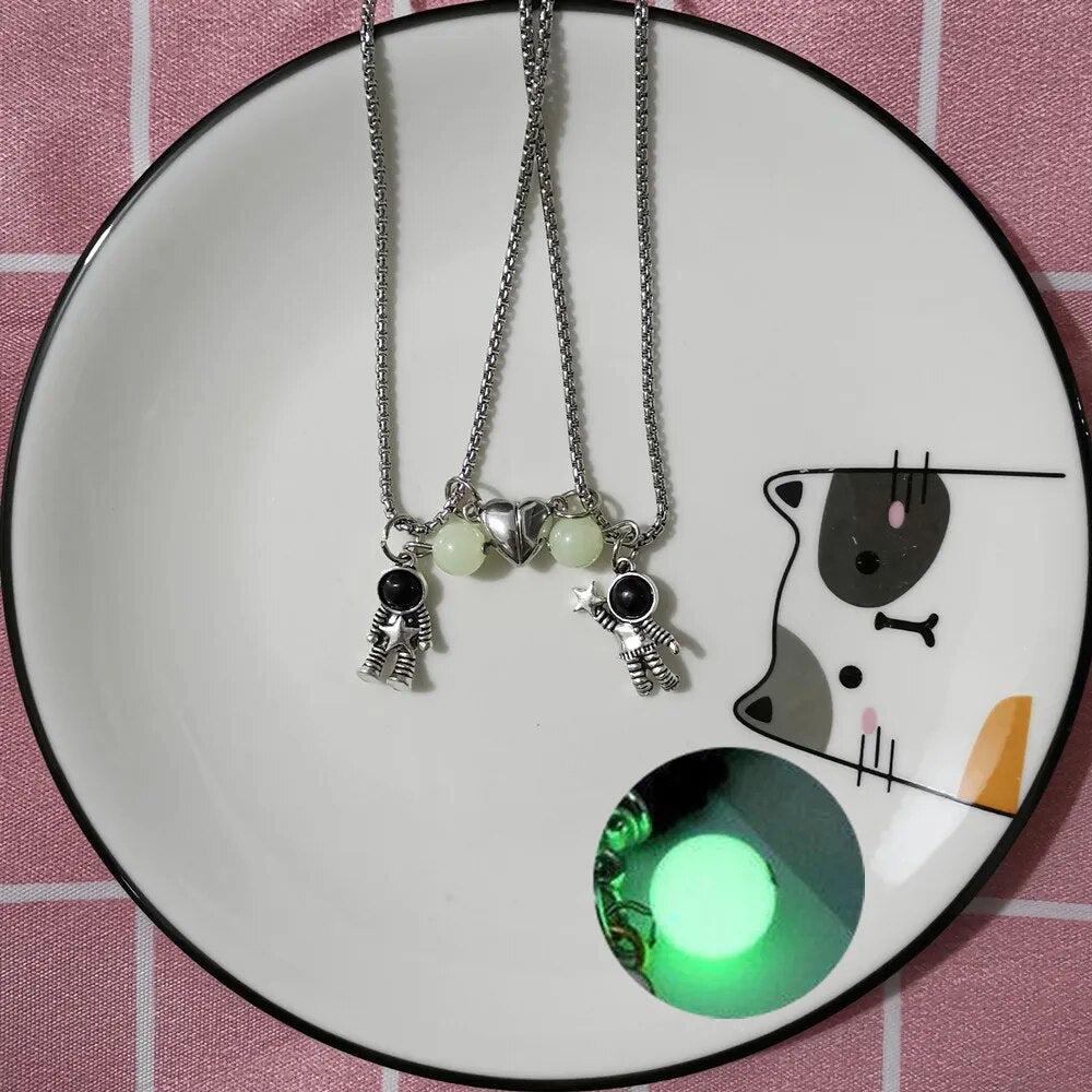 Shop All I Want SHOP ALL I WANT Glows in the Dark Astronaut Necklace 🌌🚀