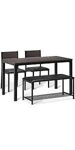 4-Piece Dining Table Set for Small Space - 43.3" Kitchen Table with ChTransform your dining area with the 4-Piece Dining Table Set for Small Space. Perfect for modern home design ideas, this compact set features a 43.3" kitchen table wShop All I WantShop All I Want4-Piece Dining Table Set