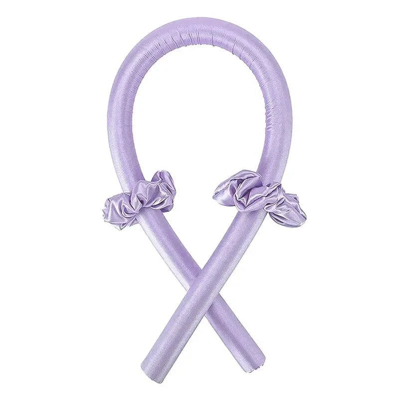 Shop All I Want Purple no Clip / CHINA Shop All I Want 💤 Heatless Silk Curling Rod – Soft Ribbon Hair Rollers, No-Heat Sleeping Curls, Lazy Styling Tool