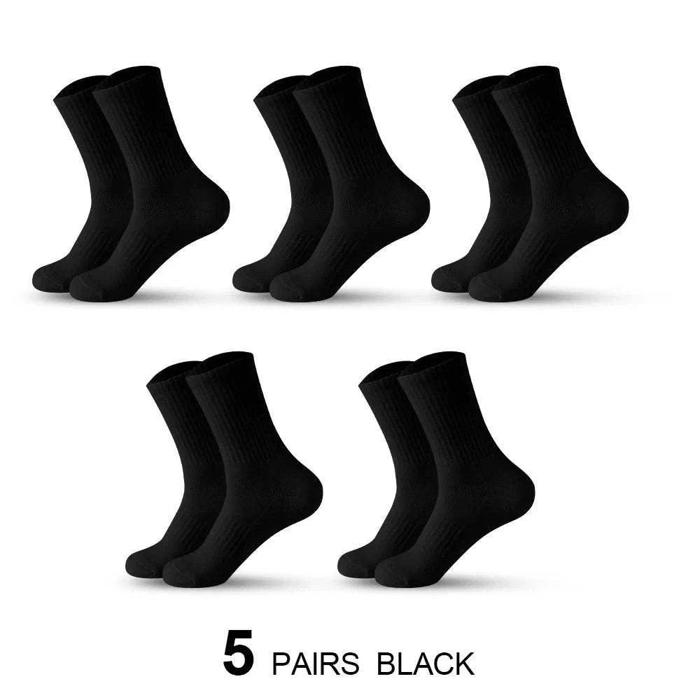 Shop All I Want 5Pairs Black / EU 38-45 SHOP ALL I WANT 🧦 5 Pairs Men’s Cotton Socks – Soft, Breathable, New Style for All Seasons, Plus Size 🌞❄️