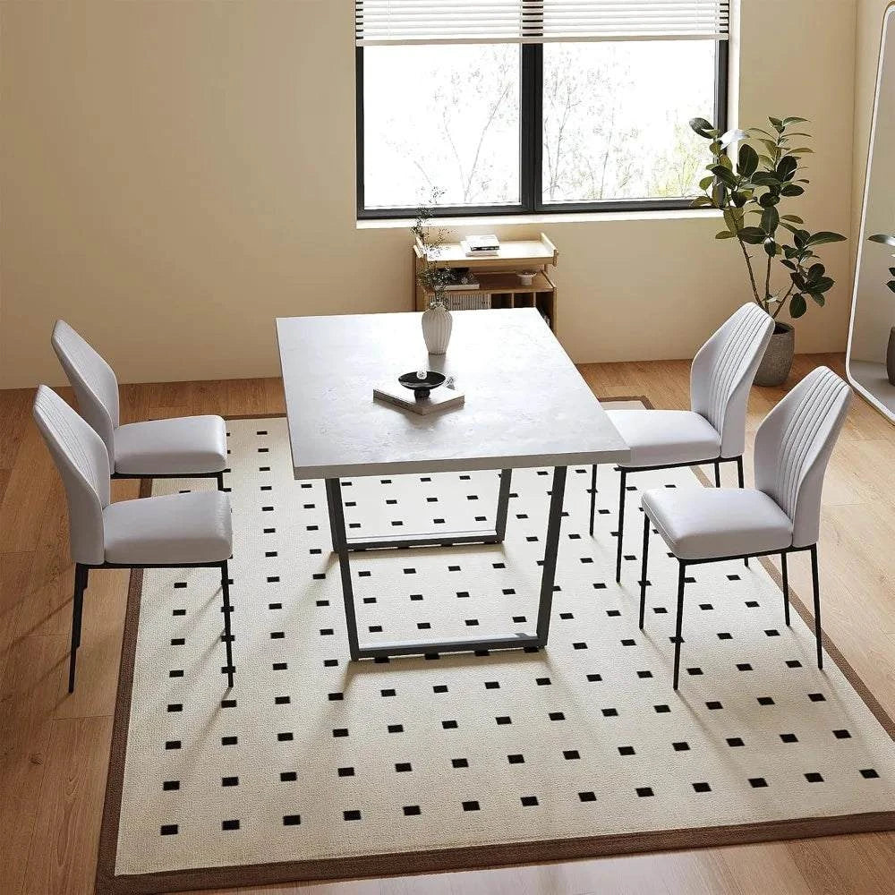 5-Piece Dining Table Set 🍽️ | 42.9” Modern Kitchen Table with LeatherElevate your dining space with the 5-Piece Dining Table Set 🍽️, featuring a sleek 42.9” modern kitchen table paired with comfortable leather chairs. Designed for moShop All I WantShop All I Want42