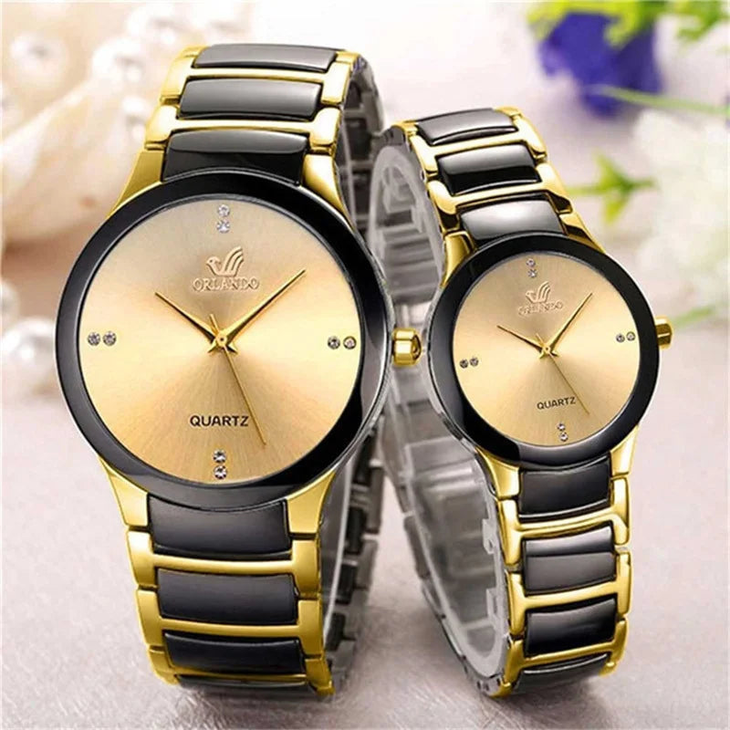 Luxury Watch – Cool Black Gold Quartz Steel Wristwatch ⌚✨