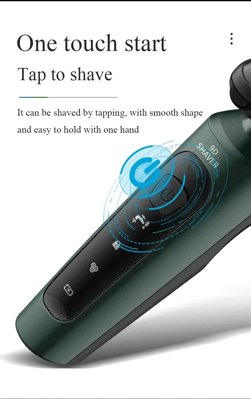 Electric Shaver for Men: Waterproof & Rechargeable Rotary Razor! 🔋💧