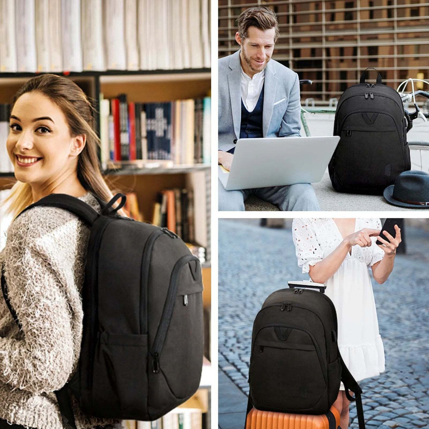 Shop All I Want SHOP ALL I WANT USB Charging Laptop Backpack for Men & Women⚡🎒💼🔋🔌