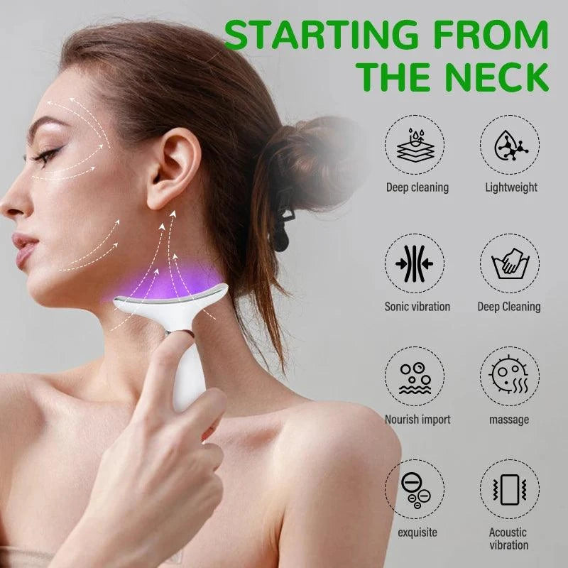 Shop All I Want Shop All I Want ✨ Neck & Face Beauty Device – Vibration Massage for Lifting and Personal Care, Home Use Skin Lifting Machine 🌟