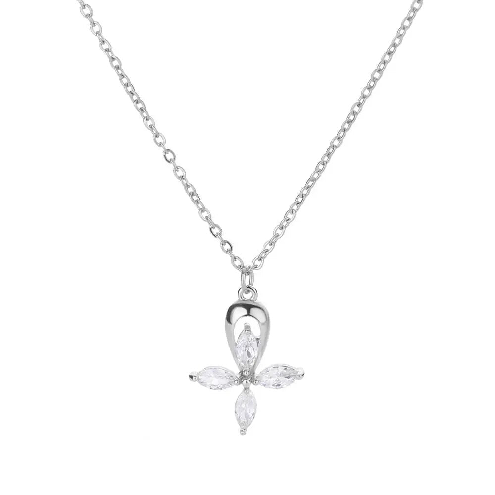 Shop All I Want N05319P / 45cm / China SHOP ALL I WANT Gold-Plated Zircon Cross Necklace 🌟✝️