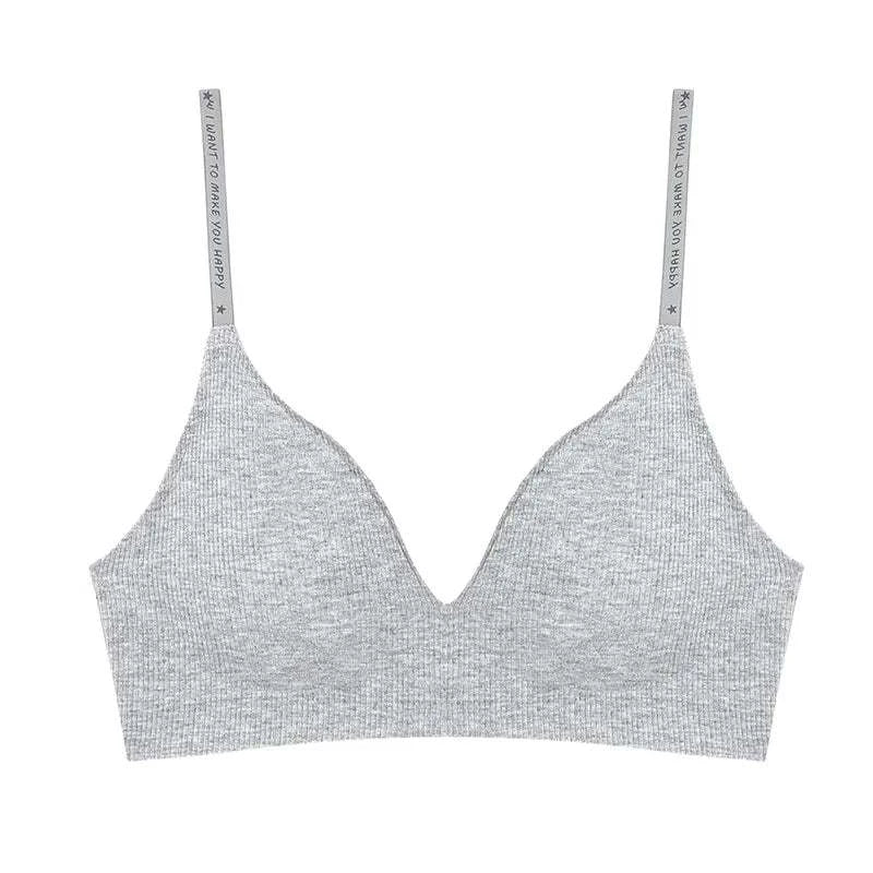 Shop All I Want Gray / One Size / S SHOP ALL I WANT Padded Lace Bras