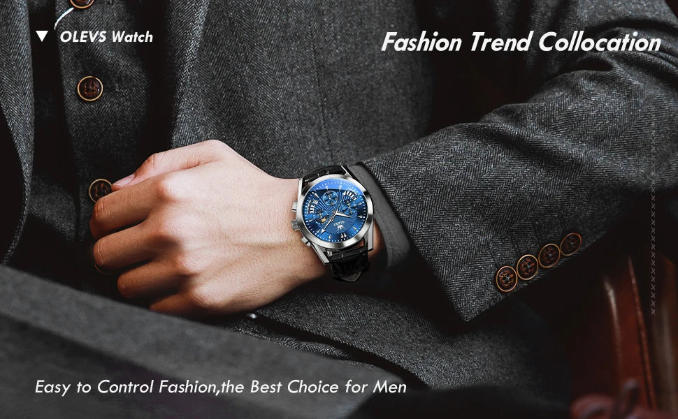 Luxury Brand Men's Watch – High-Quality Waterproof Quartz Watch with Fashion Leather Strap ⌚✨