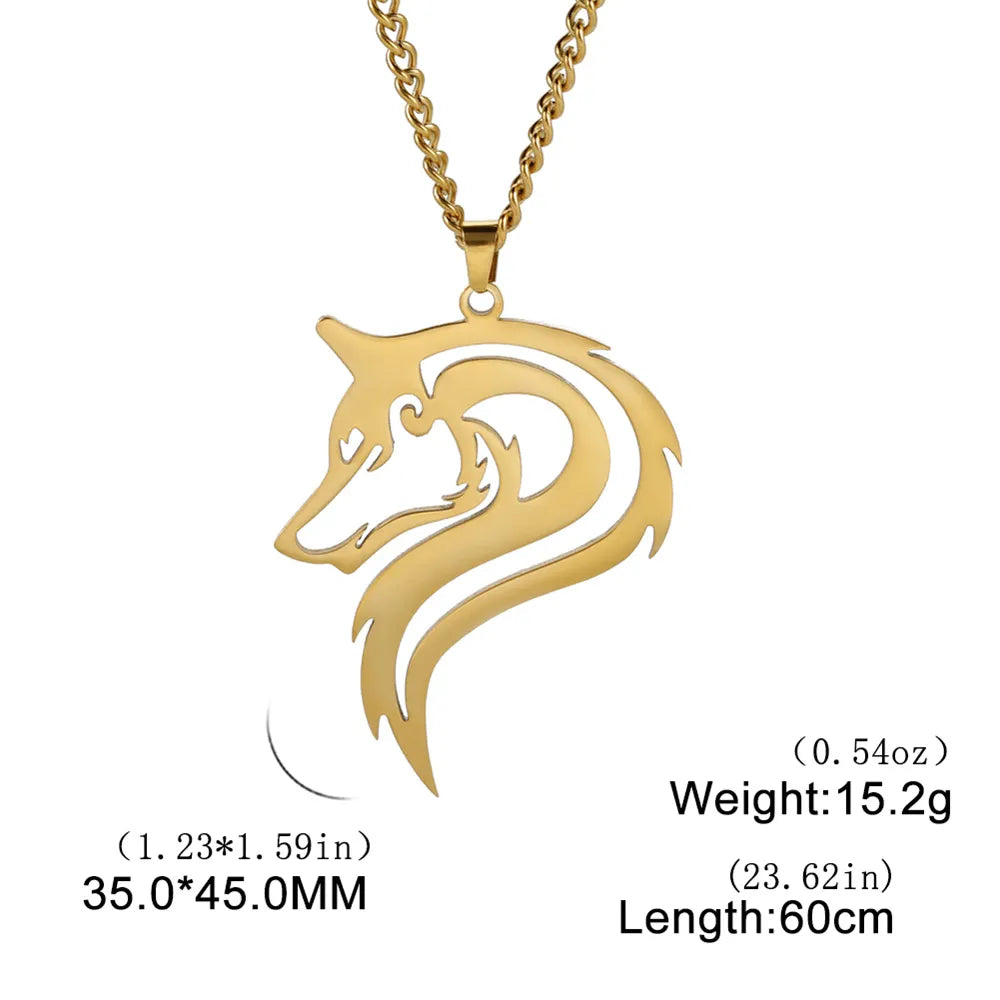 Shop All I Want Gold Wolf C SHOP ALL I WANT Inner Strength Steel Lion Necklace 🦁🌟