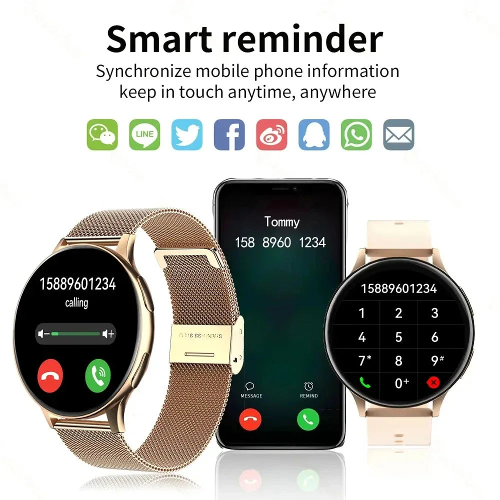 Round Smart Watch for Men and Women – Bluetooth Call Fitness Tracker with Custom Watch Face for Android and iOS Compatibility 📱⌚