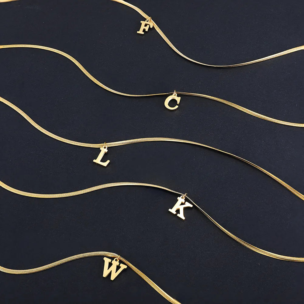 Shop All I Want SHOP ALL I WANT Gold Alphabet Necklace