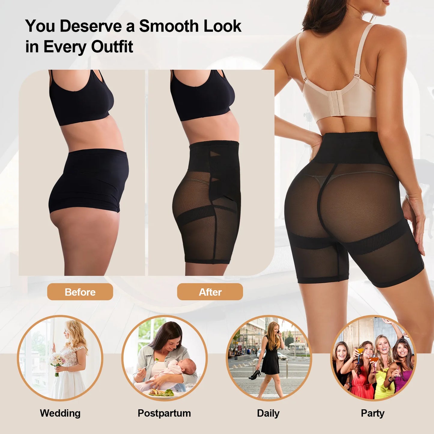 Shop All I Want SHOP ALL I WANT High Waist Shapewear Tummy Control