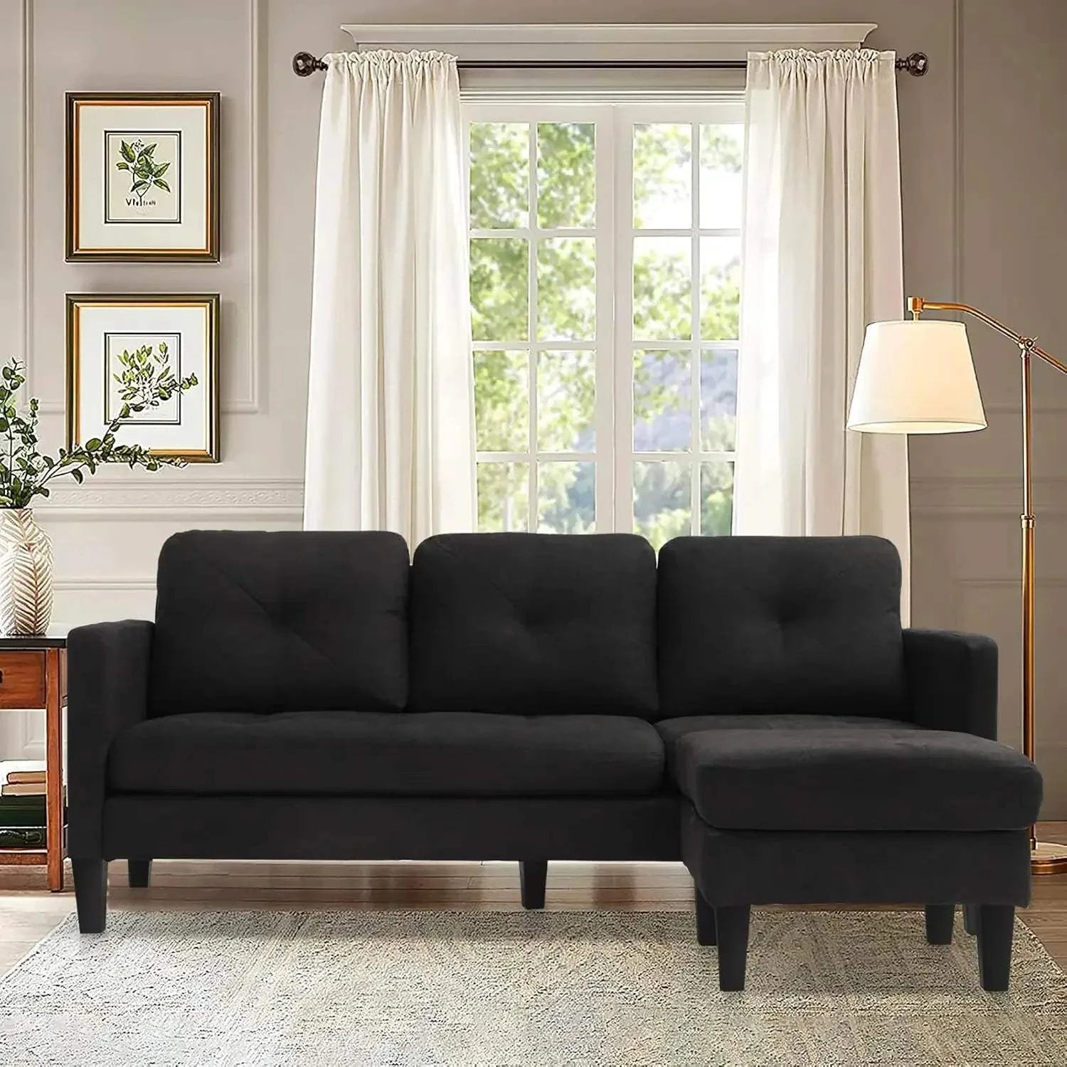 Convertible Faux Leather Sectional Sofa with Reversible Chaise - 3-SeaTransform your living space with this stylish Convertible Faux Leather Sectional Sofa, featuring a reversible chaise for versatile comfort and layout. Ideal for smalShop All I WantShop All I WantConvertible Faux Leather Sectional Sofa