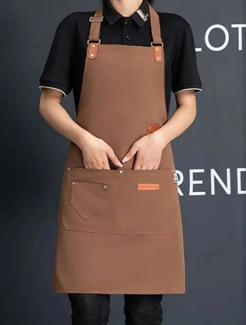 Waterproof Canvas Aprons: Stylish & Functional for Everyone! 👩‍🍳👨‍🍳