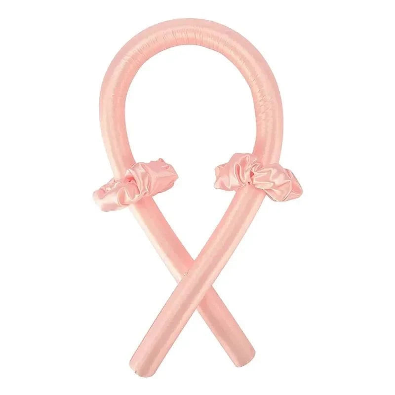 Shop All I Want Pink 2 no Clip / CHINA Shop All I Want 💤 Heatless Silk Curling Rod – Soft Ribbon Hair Rollers, No-Heat Sleeping Curls, Lazy Styling Tool