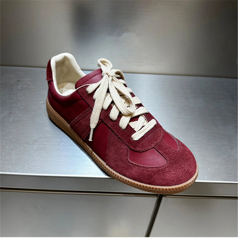 Shop All I Want zuan hong / 9 SHOP ALL I WANT Genuine Leather Sneakers