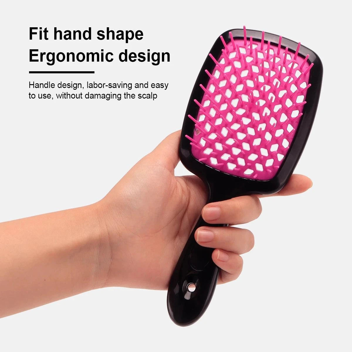 Shop All I Want Shop All I Want 💆‍♀️ Air Cushion Comb – Anti-Static, Massage Hair Brush for Wet & Curly Hair, Barber Styling Tool 🌟