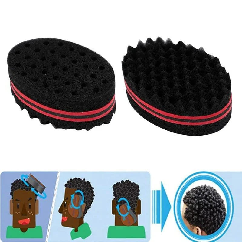 Shop All I Want Shop All I Want 💇‍♂️ Hair Brush Sponge for Dreads – Double-Sided Metal Pick, Big Holes, Breathable Perm Styling Brush 🌟