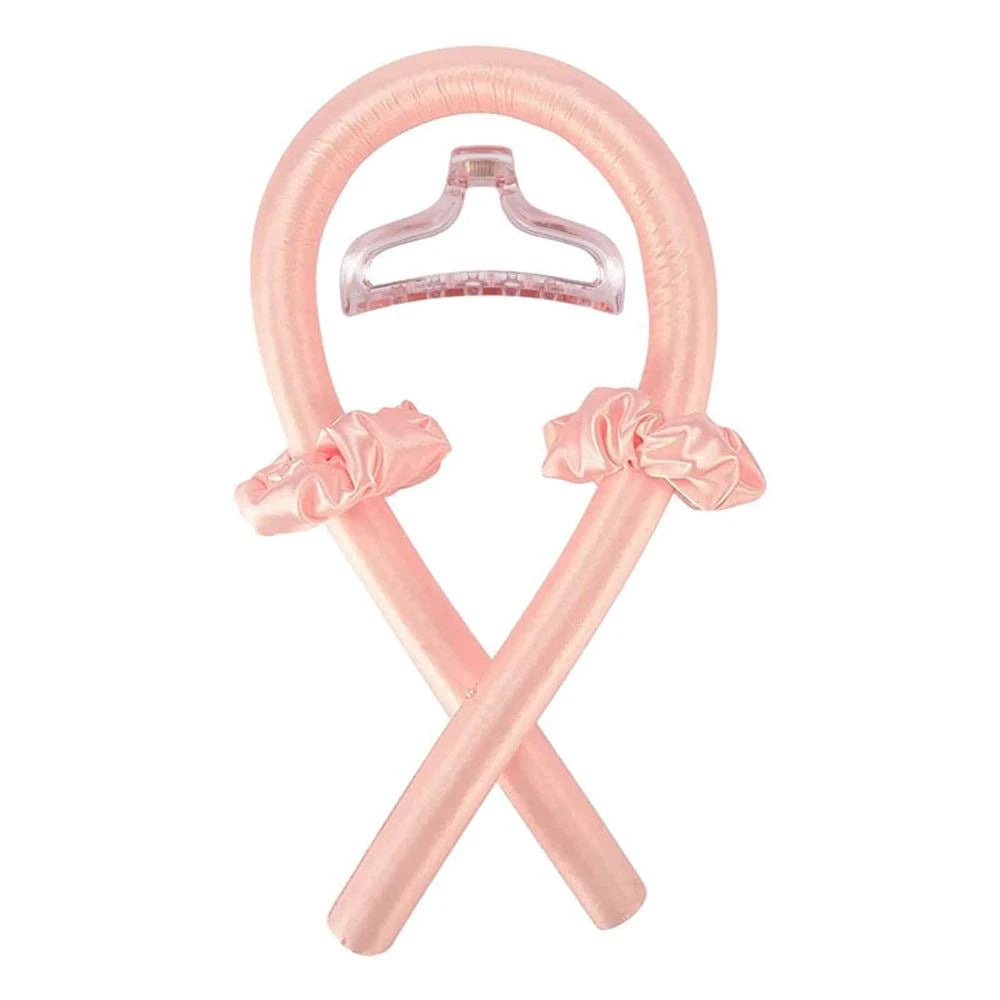 Shop All I Want 2-Orange-pink-Clip / CHINA Shop All I Want 💁‍♀️ Heatless Curling Rod Headband – Soft, No-Heat Hair Rollers for Effortless Curls While Sleeping 🌙