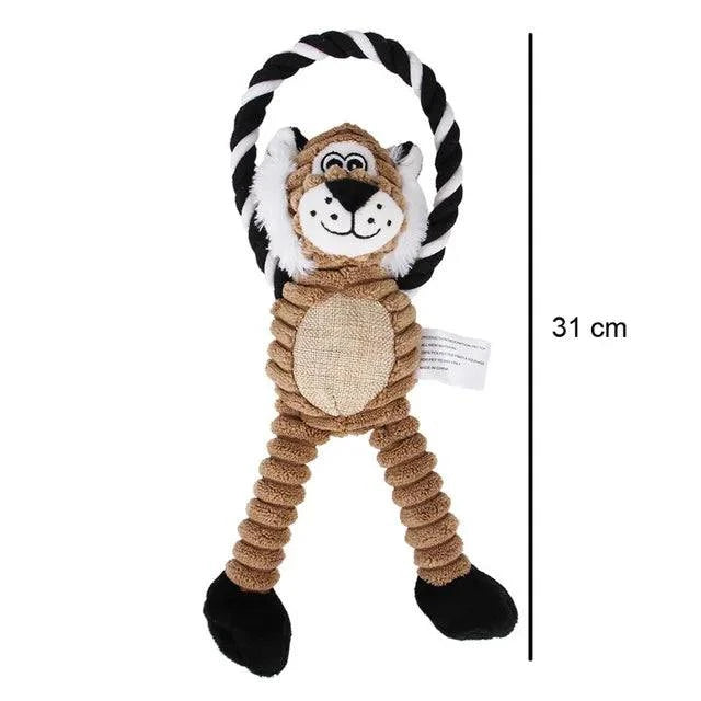 Shop All I Want Lion SHOP ALL I WANT Squeaky Plush Dog Toys 🐾🦁🐘🐒