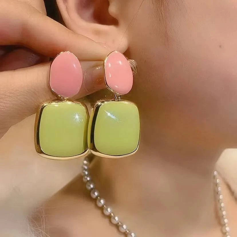 Shop All I Want Color 3 SHOP ALL I WANT Orange-White Glaze Earrings 🔶💎 #KoreanFashion