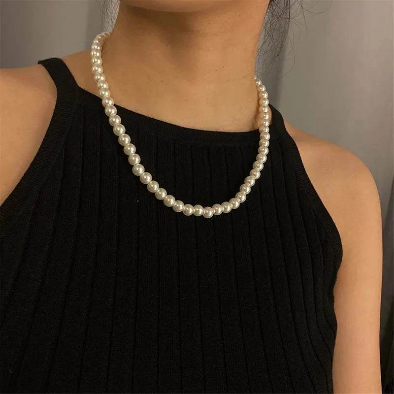 Shop All I Want SHOP ALL I WANT Elegant Pearl Chokers Necklace