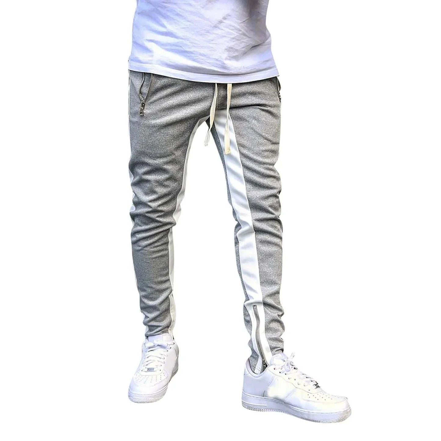 Shop All I Want Grey / M / CN SHOP ALL I WANT Men's Casual Streetwear Pants: Fashionable Comfort! 👖🌟