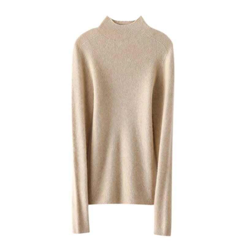 Shop All I Want SHOP ALL I WANT Half High Neck Knitted Sweater -NYC cozy elegance 🗽