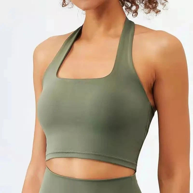 Shop All I Want Army green bra / S SHOP ALL I WANT Newest Zipper Long Sleeve Yoga Set 🧘‍♀️💪 #Sportswear