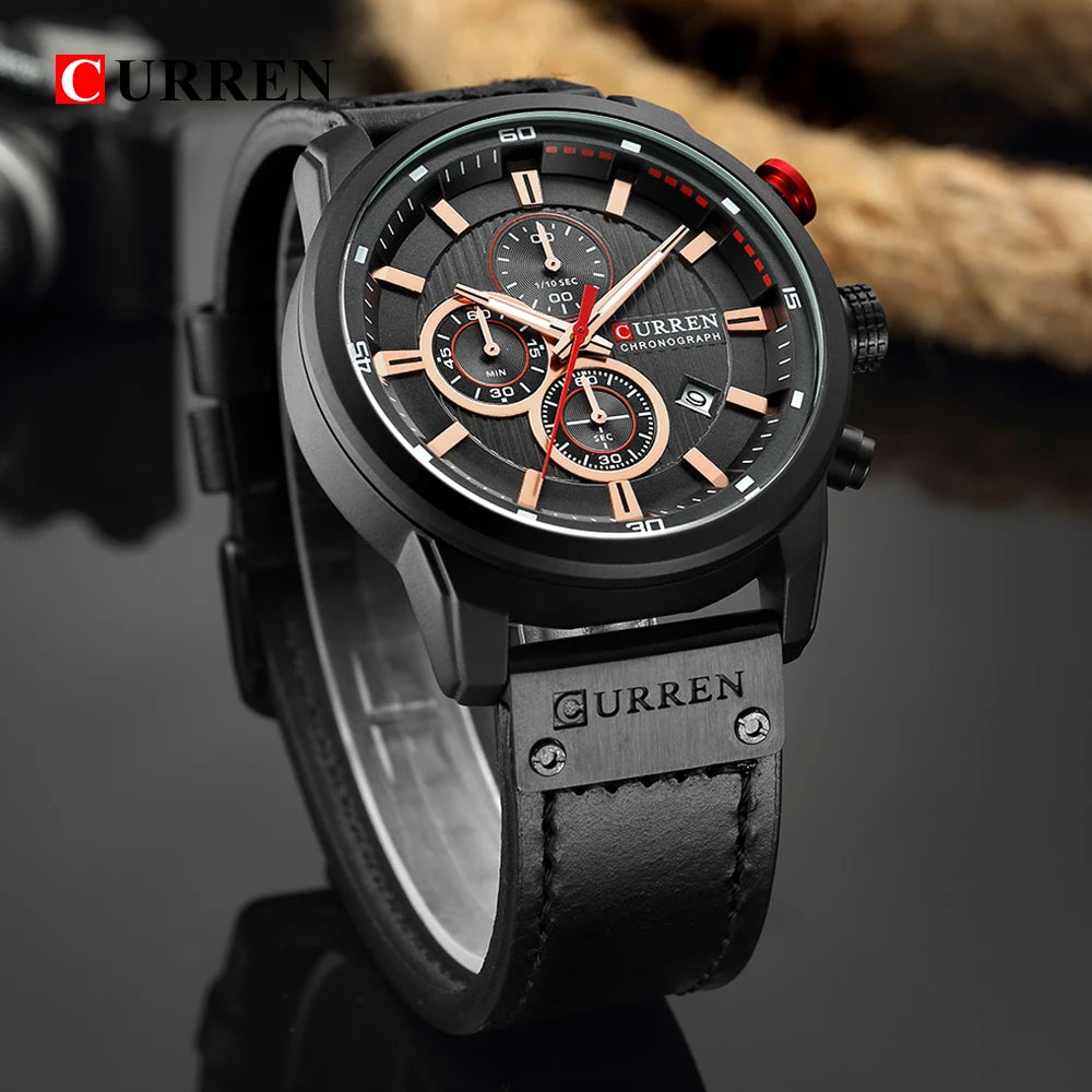 Fashion Date Quartz Watch | Luxury Chronograph for Men ⌚