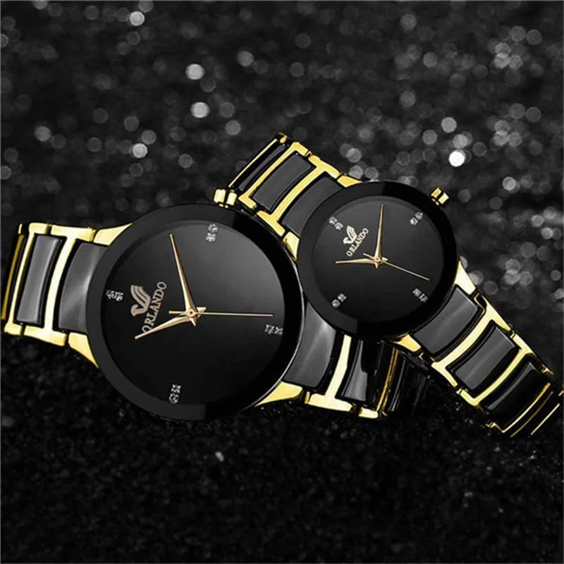 Luxury Watch – Cool Black Gold Quartz Steel Wristwatch ⌚✨