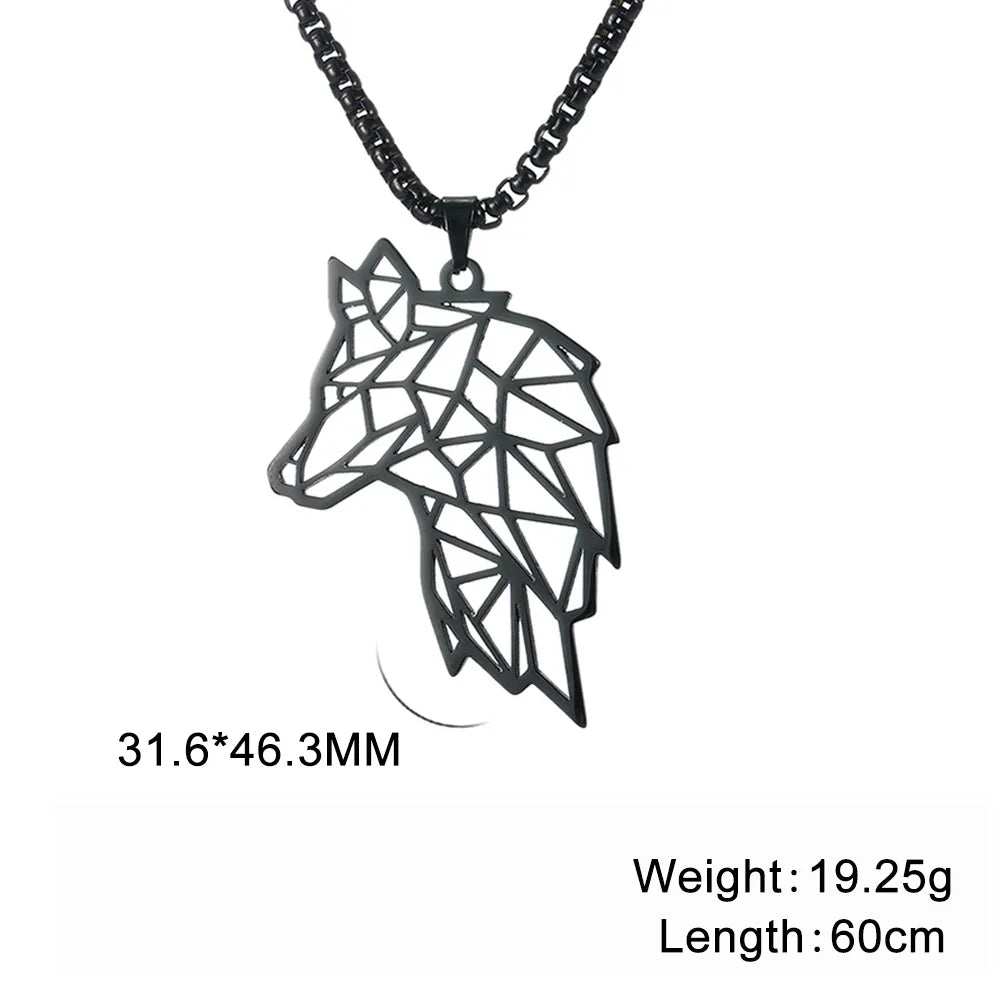 Shop All I Want Black Wolf B SHOP ALL I WANT Inner Strength Steel Lion Necklace 🦁🌟