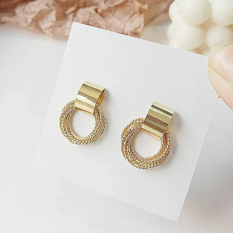 Shop All I Want SHOP ALL I WANT Retro Gold Circle Stud Earrings ✨🎁 #KoreanFashion