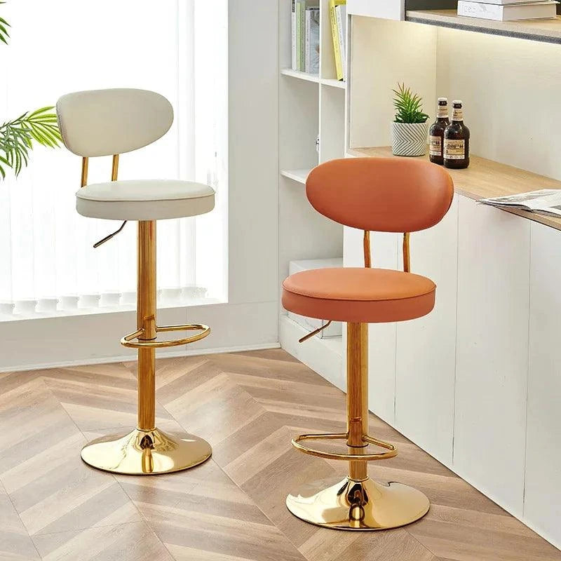 Bar Supplies Rattan Stool, Orange Adjustable Chair with Backrest, BambThis modern minimalist bar stool combines style and functionality. The rattan design paired with a bold orange seat adds a pop of color to your home bar or dining spShop All I WantShop All I WantBar Supplies Rattan Stool, Orange Adjustable Chair