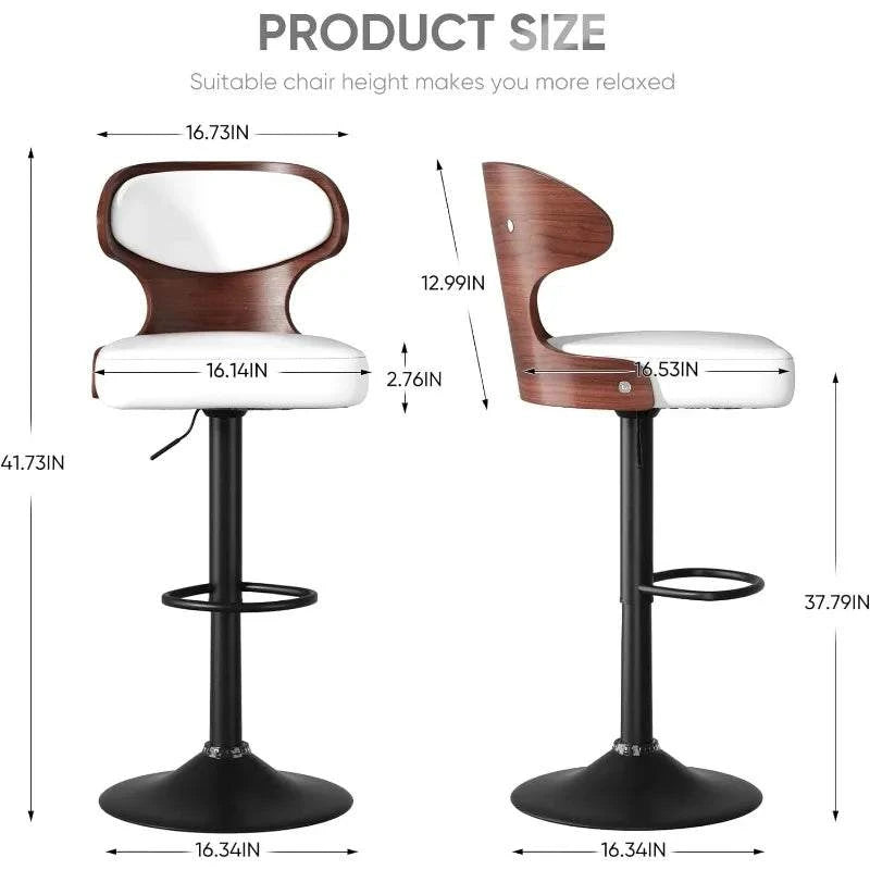 Bar Stools Set of 2, Adjustable Height 24.5-33.5IN, Bentwood Swivel wiAdd a touch of elegance and comfort to your home bar or kitchen with this stylish set of adjustable bar stools. Featuring a sleek bentwood design, each stool swivelsShop All I WantShop All I Want2, Adjustable Height 24