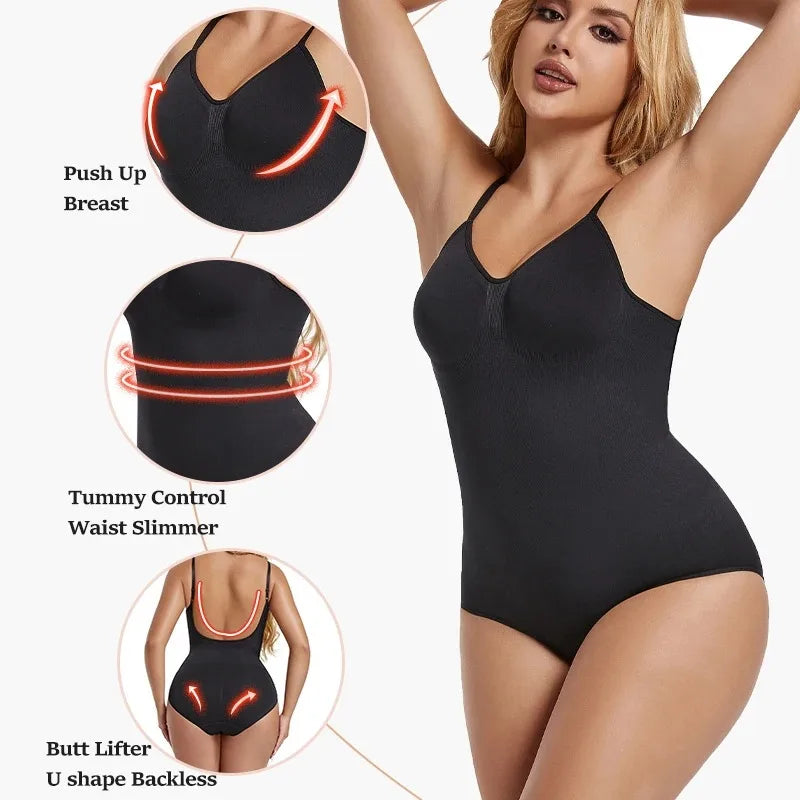 omen’s Backless Bodysuit: Seamless Shapewear & Butt Lifter! 🔥✨