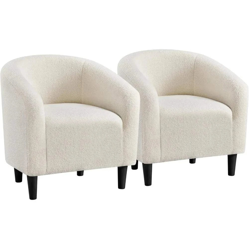 Barrel Chair Set of 2, Plush Sherpa Accent Chair with Soft Padded ArmsTransform your living space with this luxurious set of two barrel chairs, featuring plush Sherpa upholstery for ultimate comfort. The soft padded arms and cozy ivoryShop All I WantShop All I Want2, Plush Sherpa Accent Chair