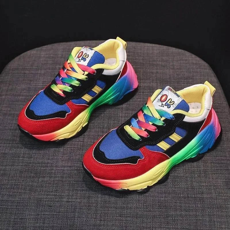 Trendy Multicolor Women's Sneakers 🌈👟 #HotSaleStep into a world of vibrant style with our Trendy Multicolor Women's Sneakers – the perfect blend of comfort and fashion. Designed to make a statement with their plShop All I WantShop All I WantTrendy Multicolor Women