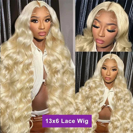 Shop All I Want Shop All I Want 💁‍♀️ 30-38" Honey Blonde Lace Frontal Wig – 13x6 Body Wave ✨