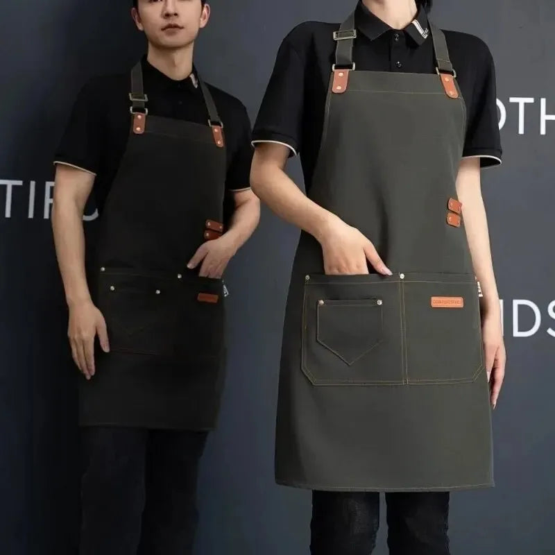 Waterproof Canvas Aprons: Stylish & Functional for Everyone! 👩‍🍳👨‍🍳